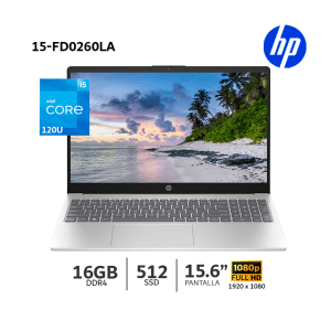 PORTATIL HP 15-FD0260LA CORE 5 120U / 16GB DDR4 / SSD 512GB / 15.6" / FREEDOS